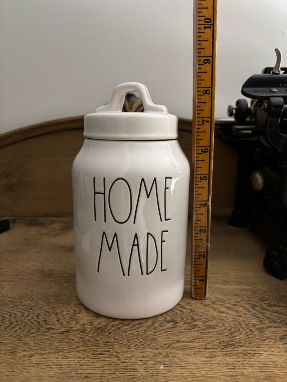 Rae Dunn White Ceramic 'HOME MADE' Storage Canister